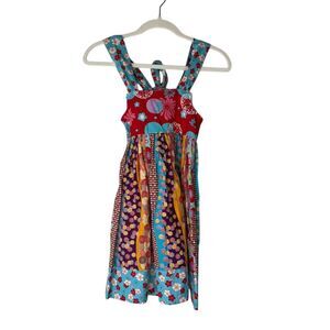 Jelly The Pug Girls Floral Patchwork Dress Size 6 Multicolor